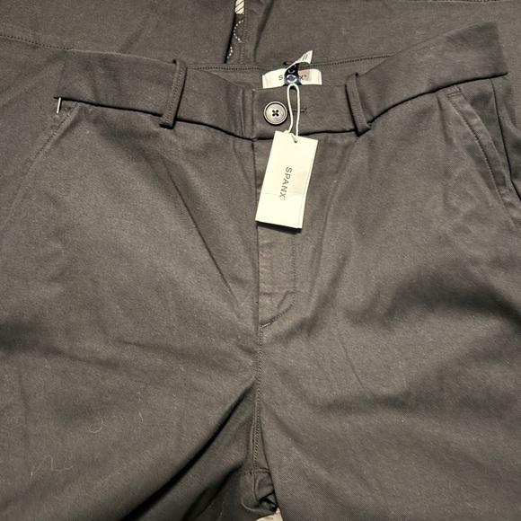 NWT * SPANX Black High-Rise Wide-Leg Trousers - Picture 7 of 12